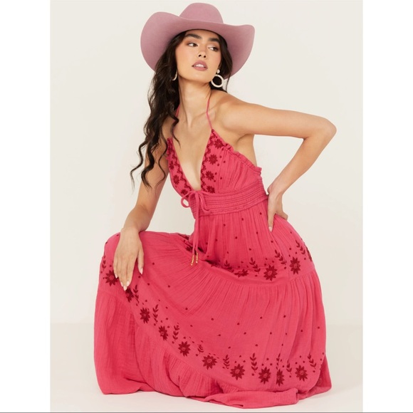 ✨ Free People Real Love Embroidered Maxi Dress ✨ - Picture 3 of 10